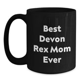 Devon Rex Cat Lovers Gifts from Friends to Family Funny Black Coffee Mug for Graduation - Main